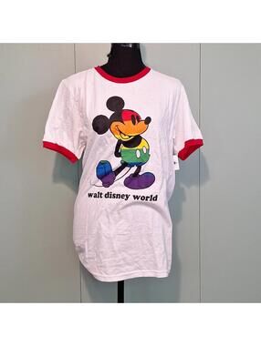 NWT Disney Parks rainbow pride Mickey Mouse Short Sleeve Shirt Size Small